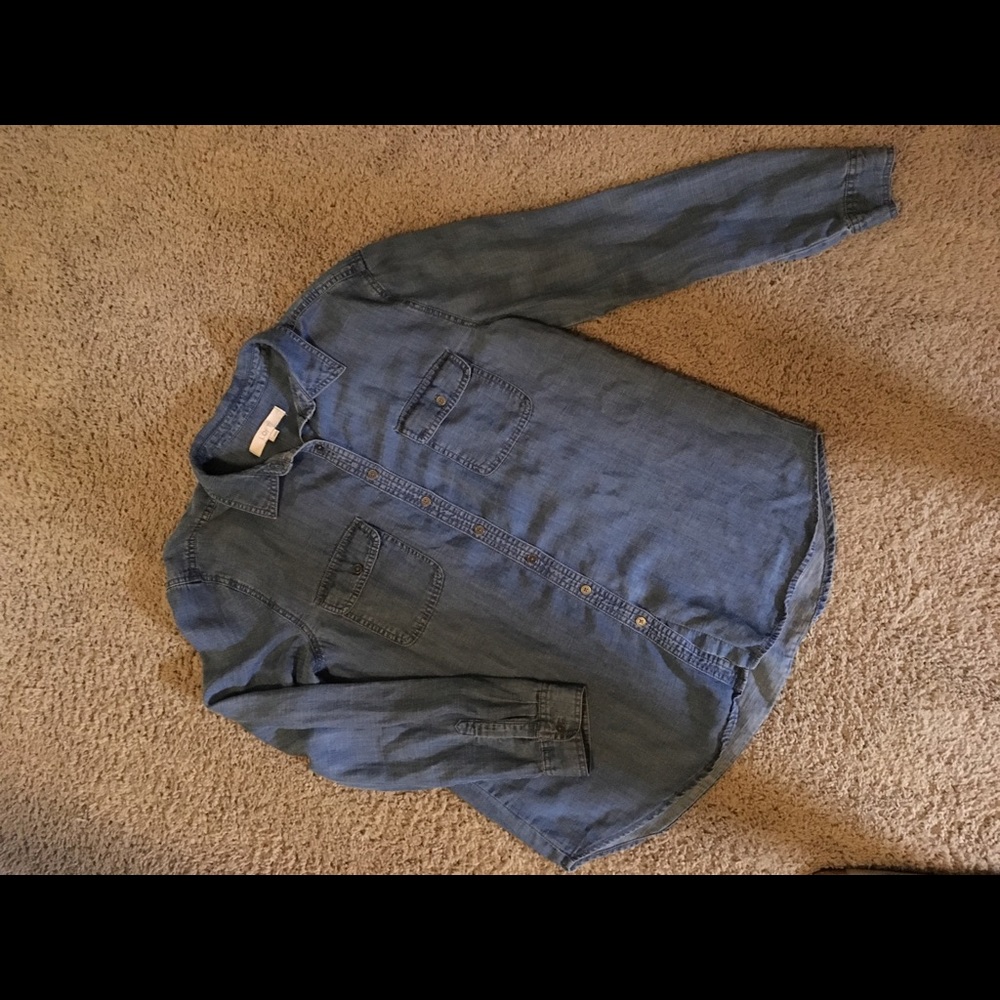 Ann Taylor Loft Denim shirt size Large